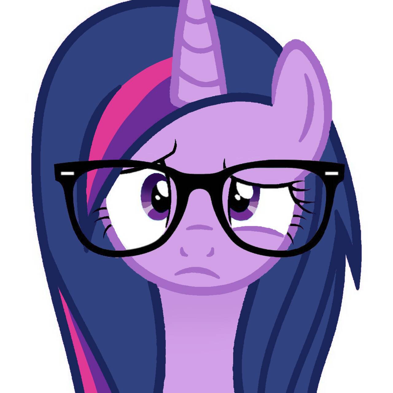 Foto de perfil morado de unicornio nerd