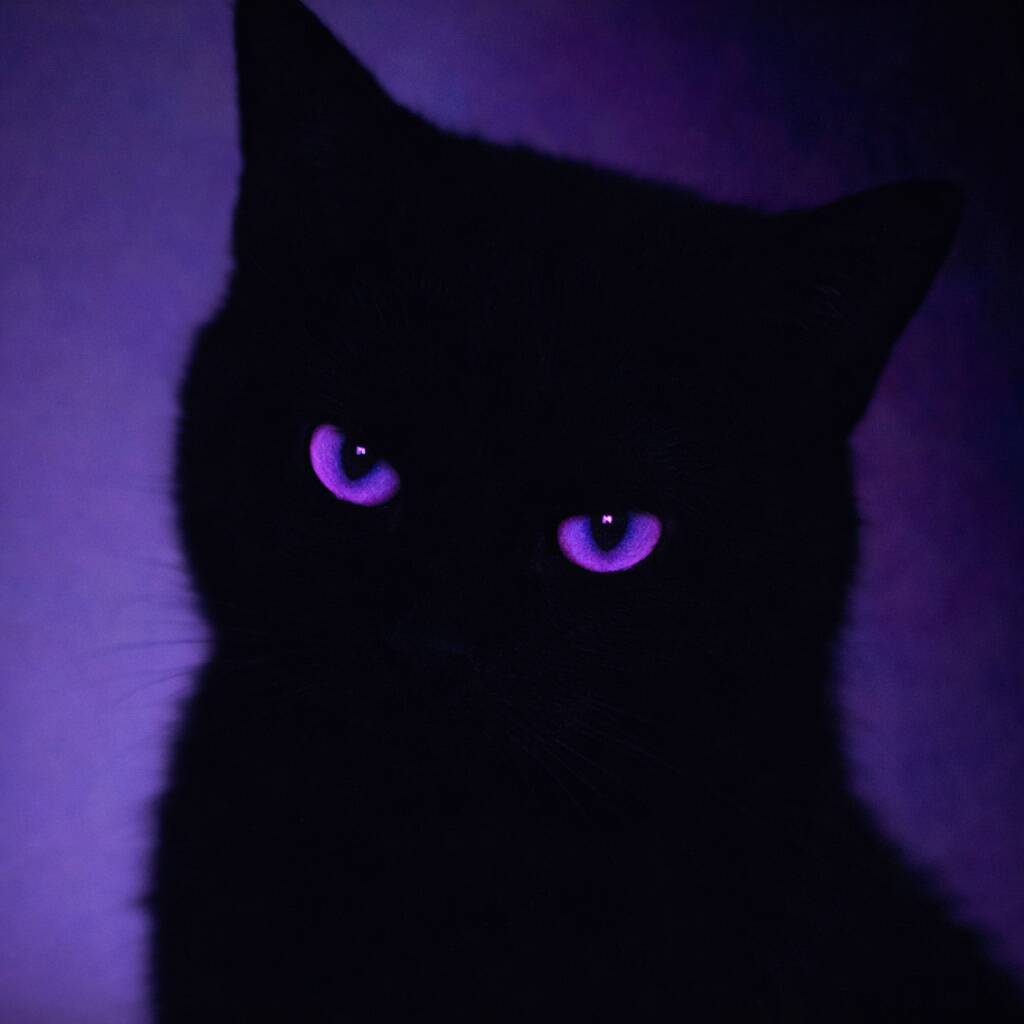 Foto de perfil del gato misterioso morado