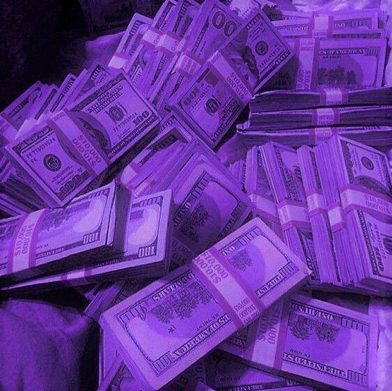 Foto de perfil morada con dinero