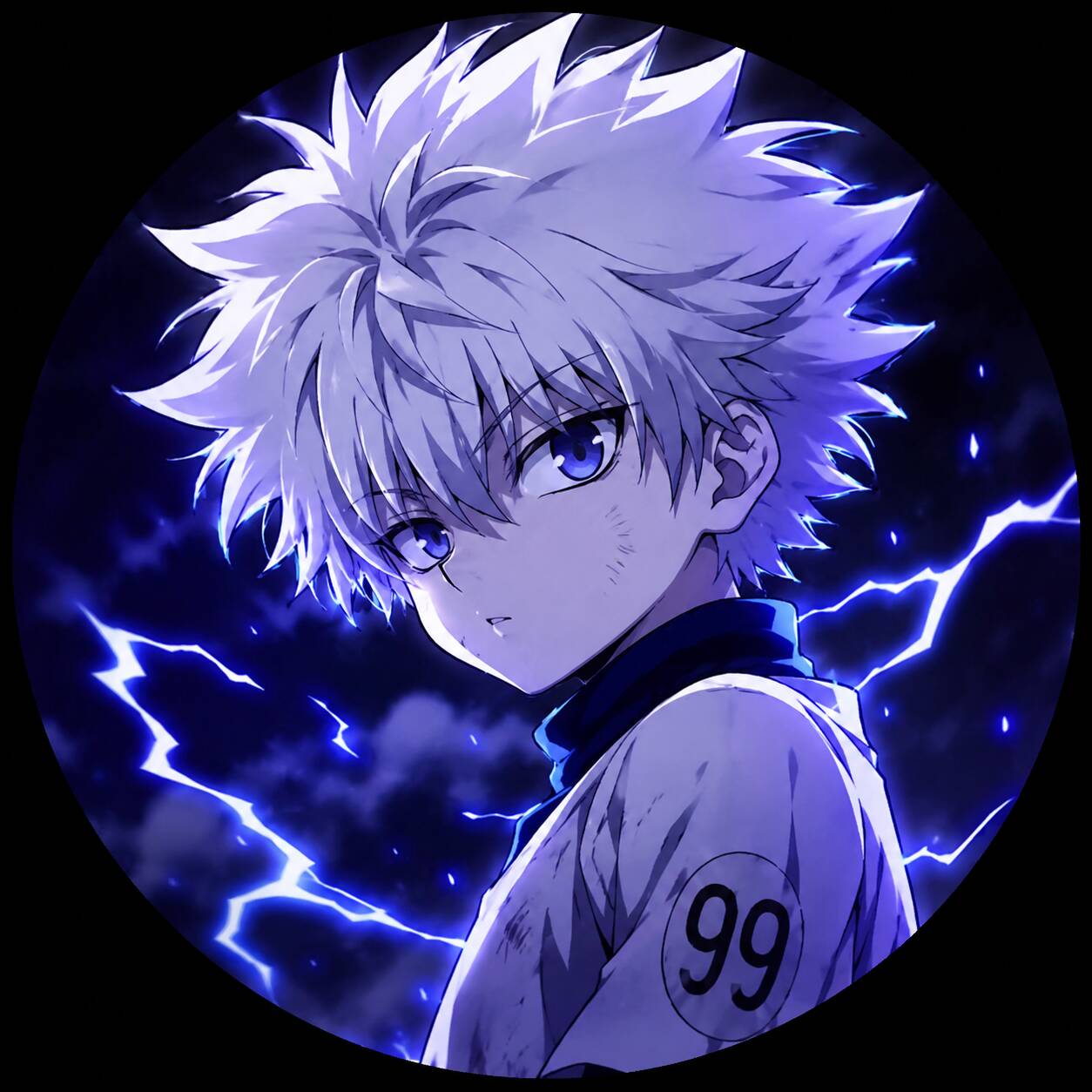 Killua's Pfp Profile Picture with Lightning Aura