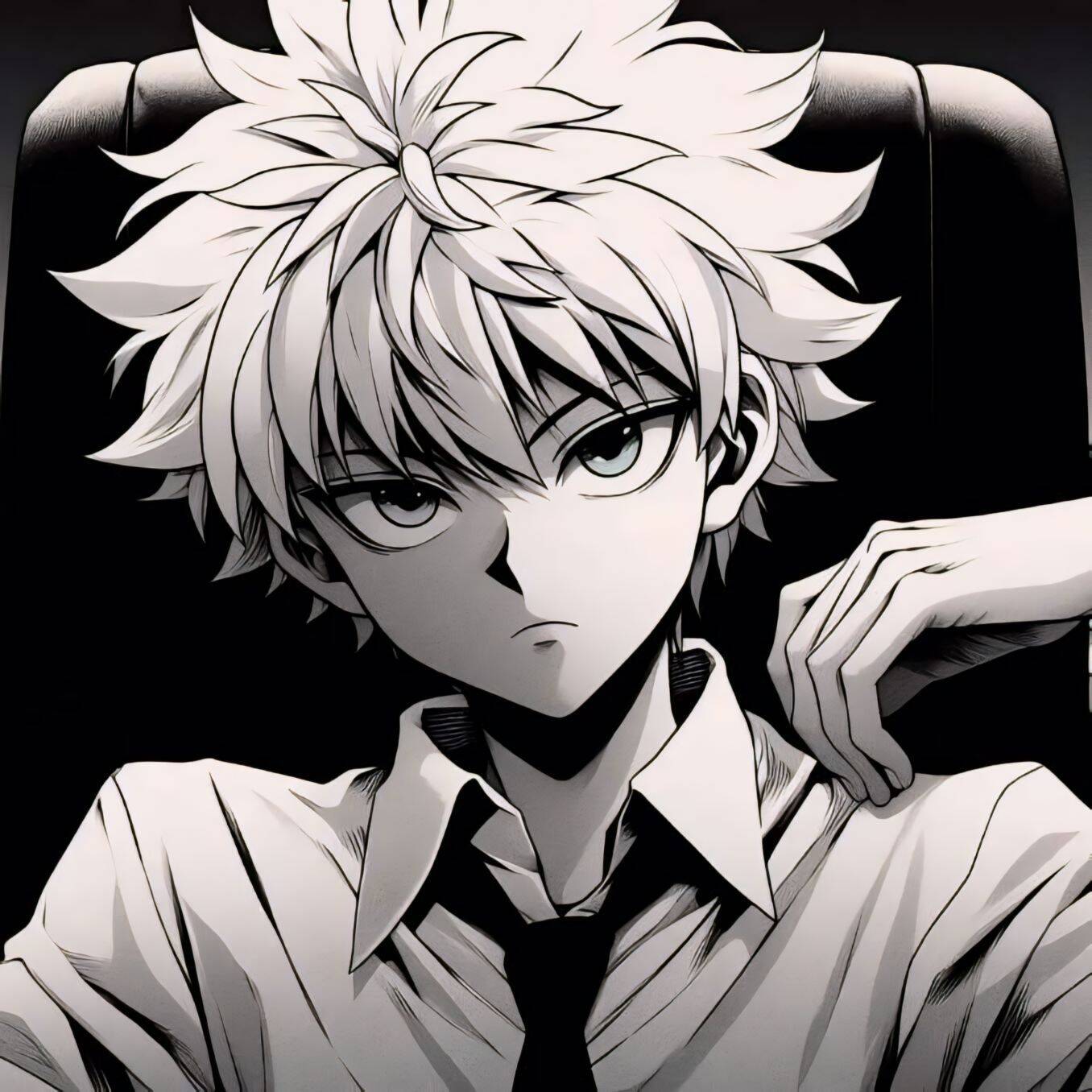 Foto de perfil de Killua con expresión seria