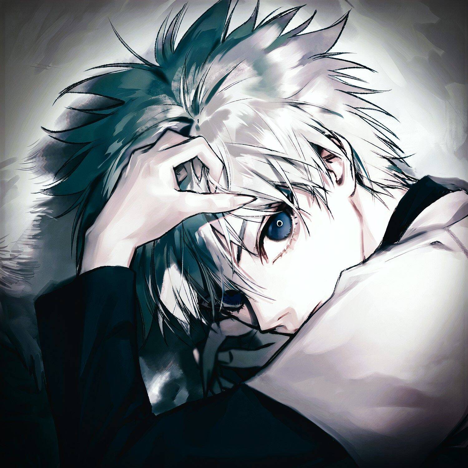 Killua's Pfp Profile Picture with Intense Gaze