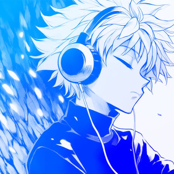 Killua's Pfp Profile Picture with Headphones