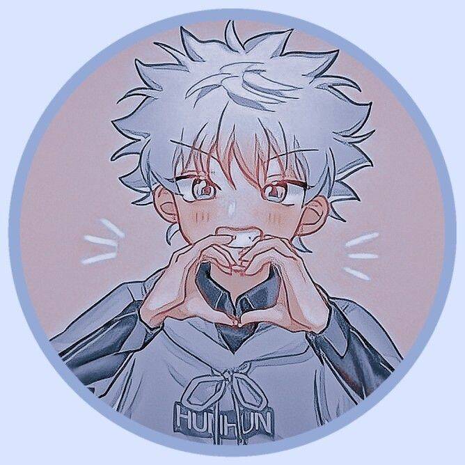 Killua's Pfp Profile Picture with Heart in Hands