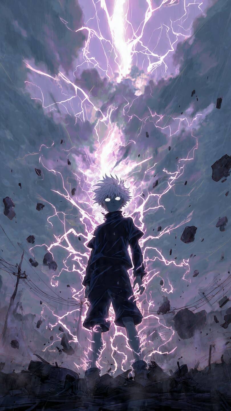 Killua's Pfp Profile Picture with Lightning Aura