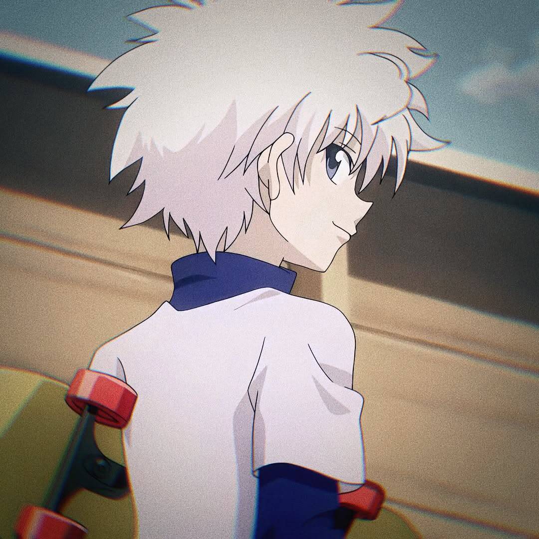 Killua's Pfp Profile Picture with Skateboard