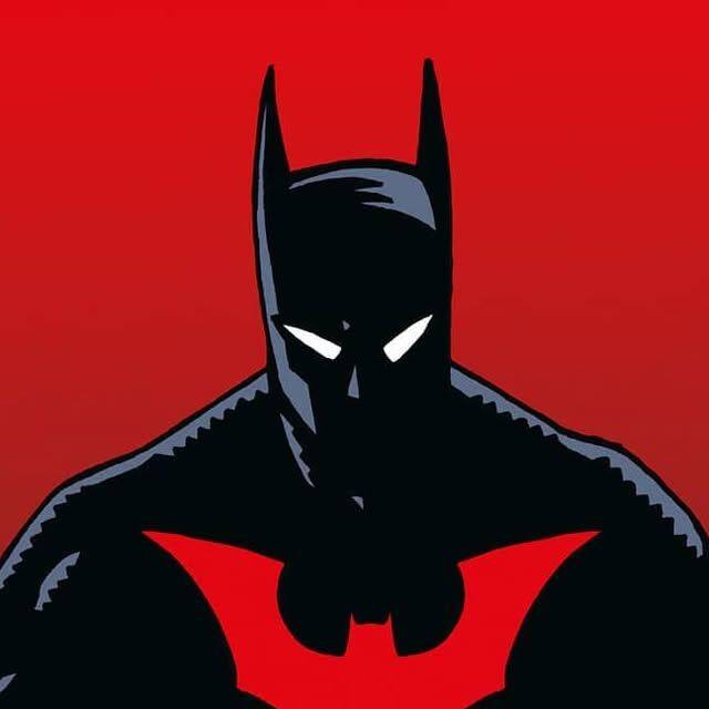 Foto de perfil de Batman con fondo rojo