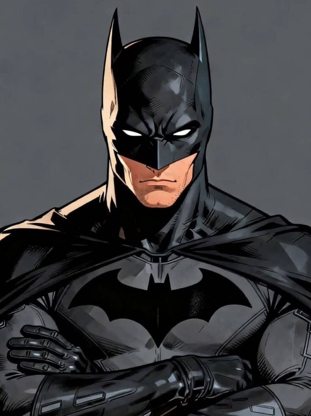 Foto de perfil de Batman con capa y antifaz estilo comic