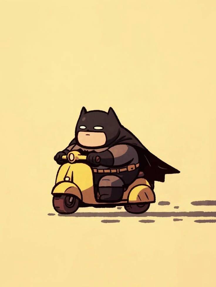 Foto de perfil de Batman montando una scooter