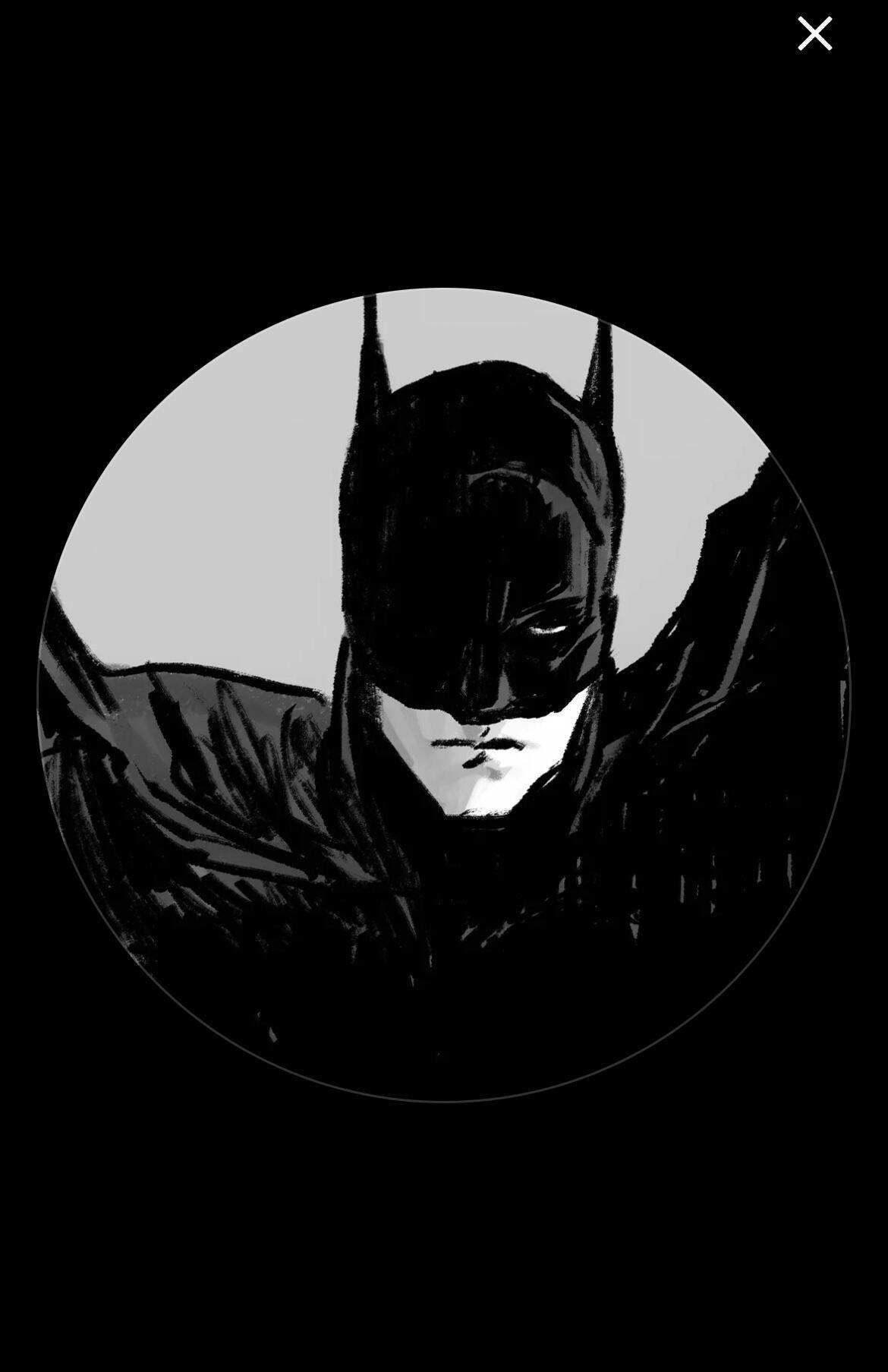 Foto de perfil de Batman en estilo oscuro y minimalista