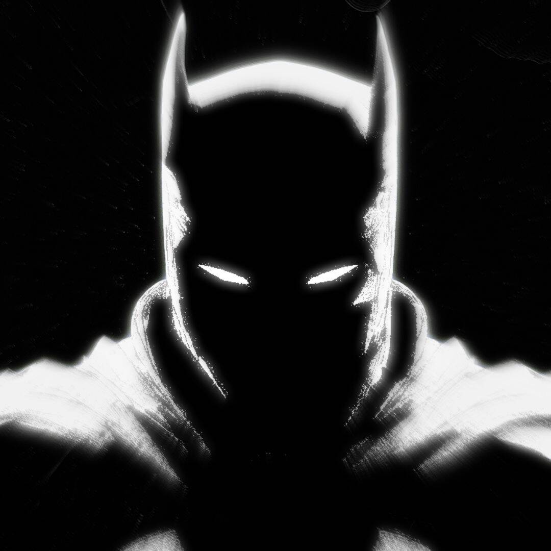 Foto de perfil de Batman en silueta misteriosa