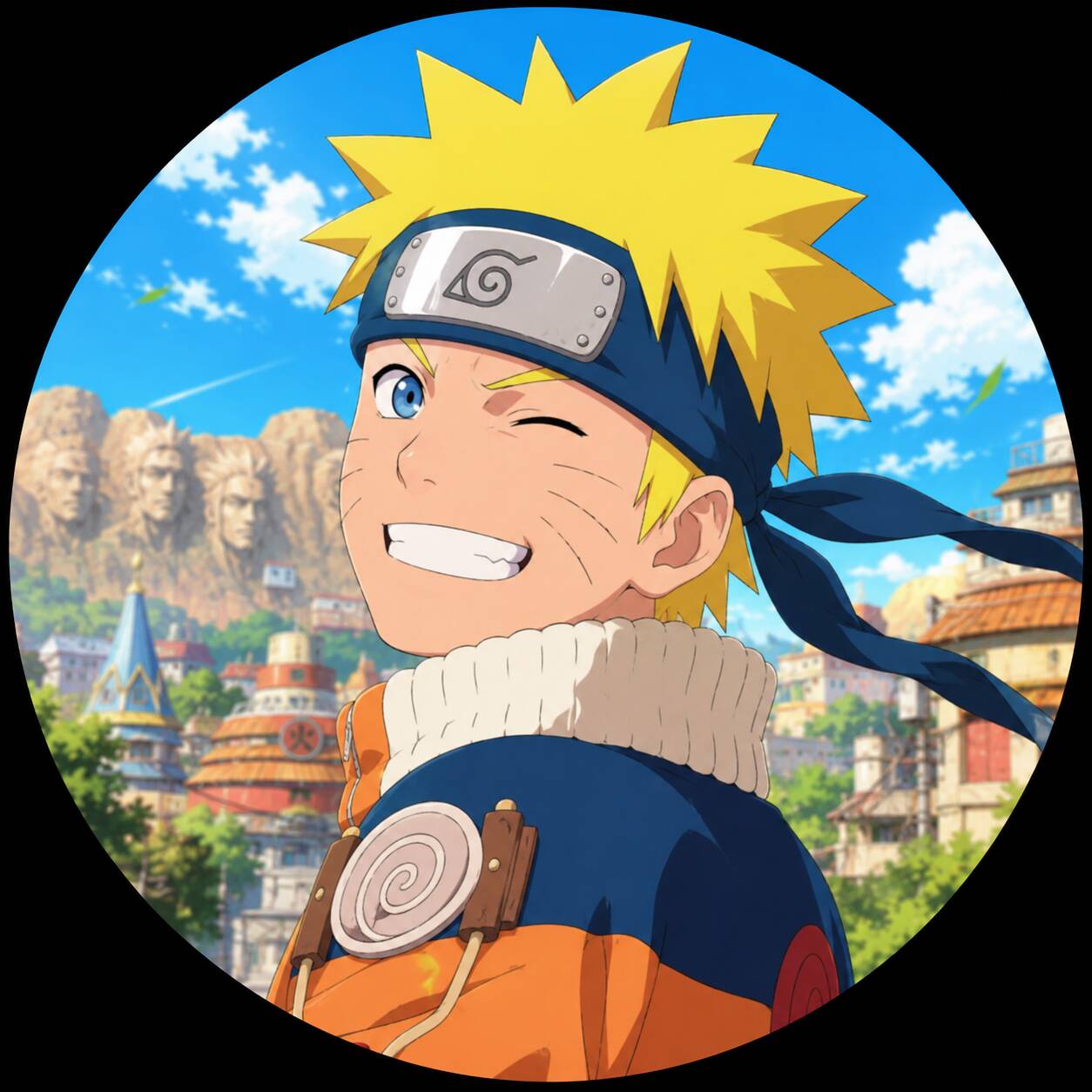 Pfp Profile Picture of Smiling Naruto in Vila da Folha