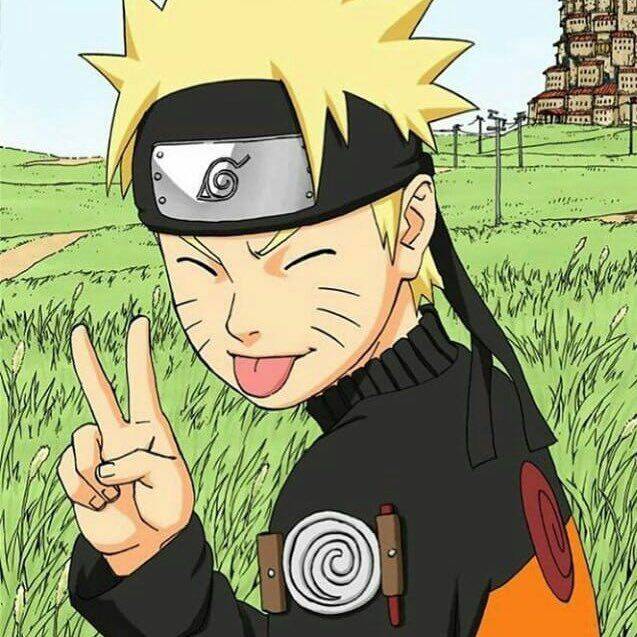 Naruto's Pfp Profile Picture Making a Peace Sign