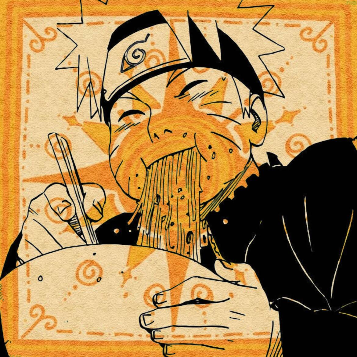 Naruto's Pfp Profile Picture Eating Ramen Smiling