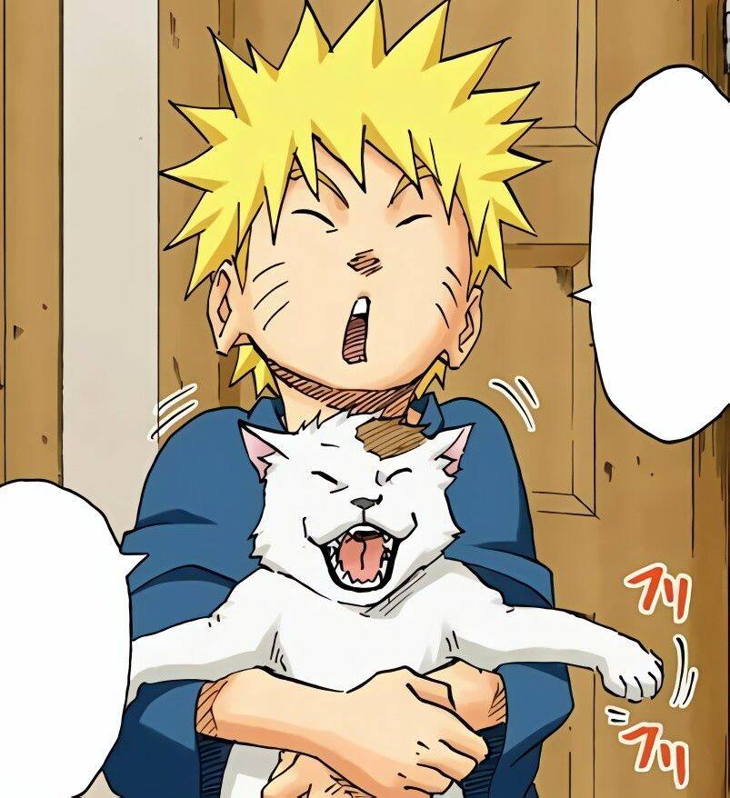 Naruto's Pfp Profile Picture Hugging a Happy Cat