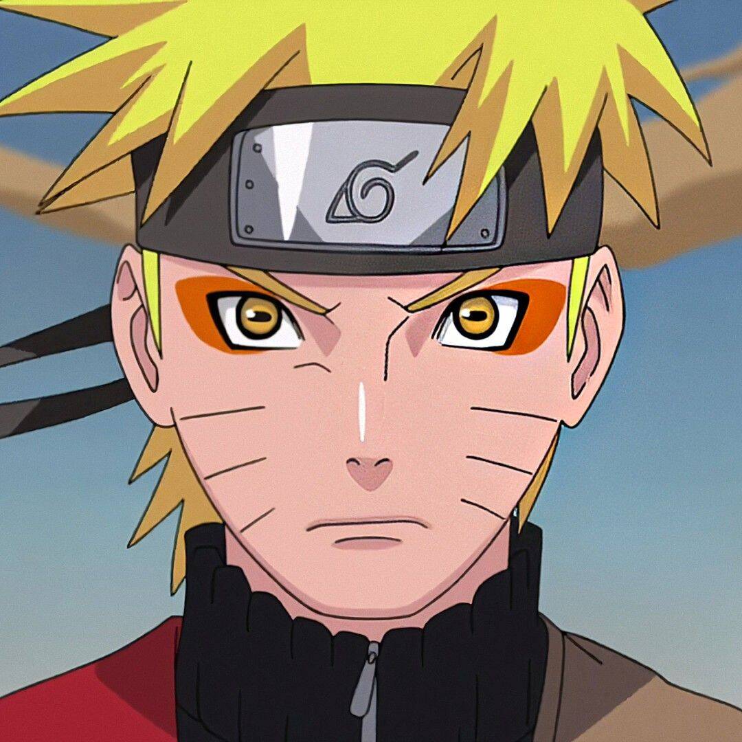 Pfp Profile Picture of Determined Naruto with Fire Eyes