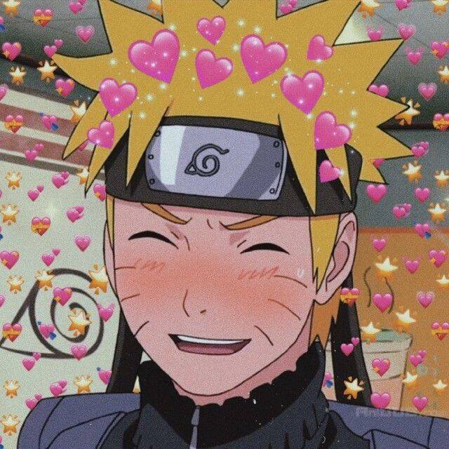 Pfp Profile Picture of Smiling Naruto with Hearts