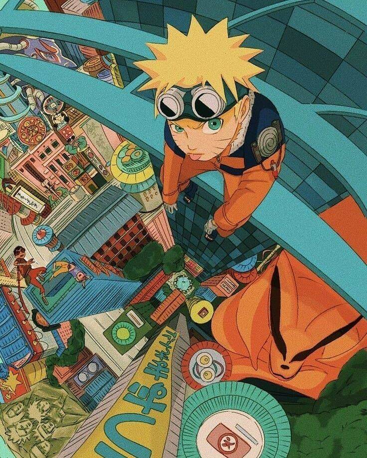 Pfp Profile Picture of Naruto in Action with Kurama