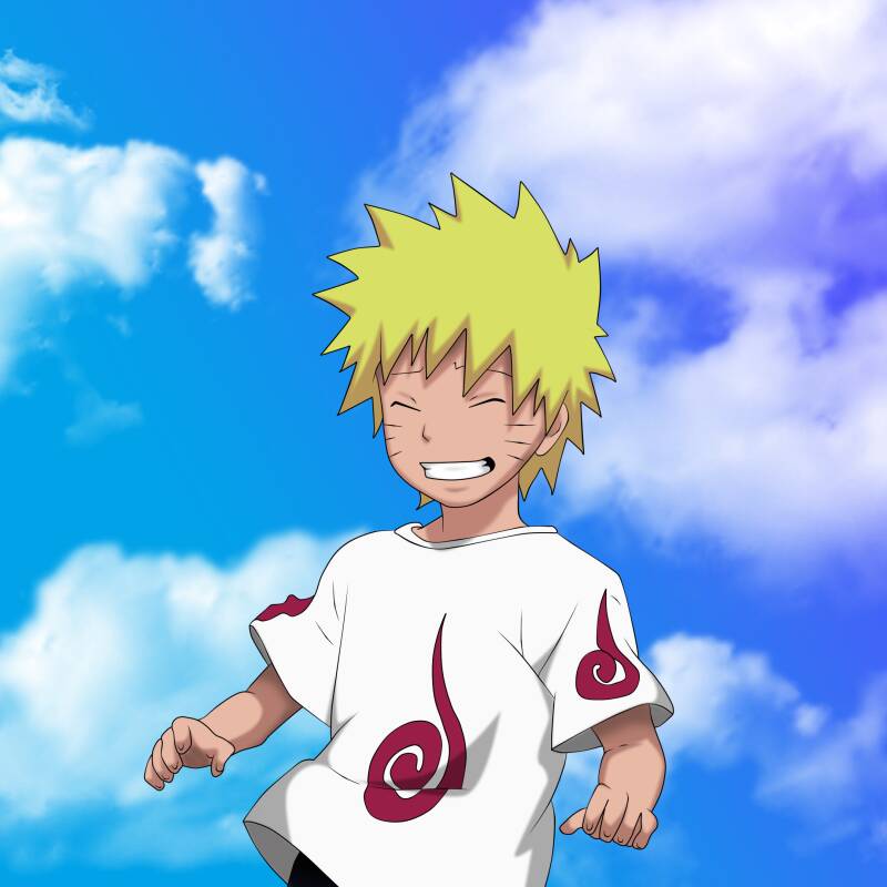 Naruto Pfp Profile Picture Smiling with Blue Sky