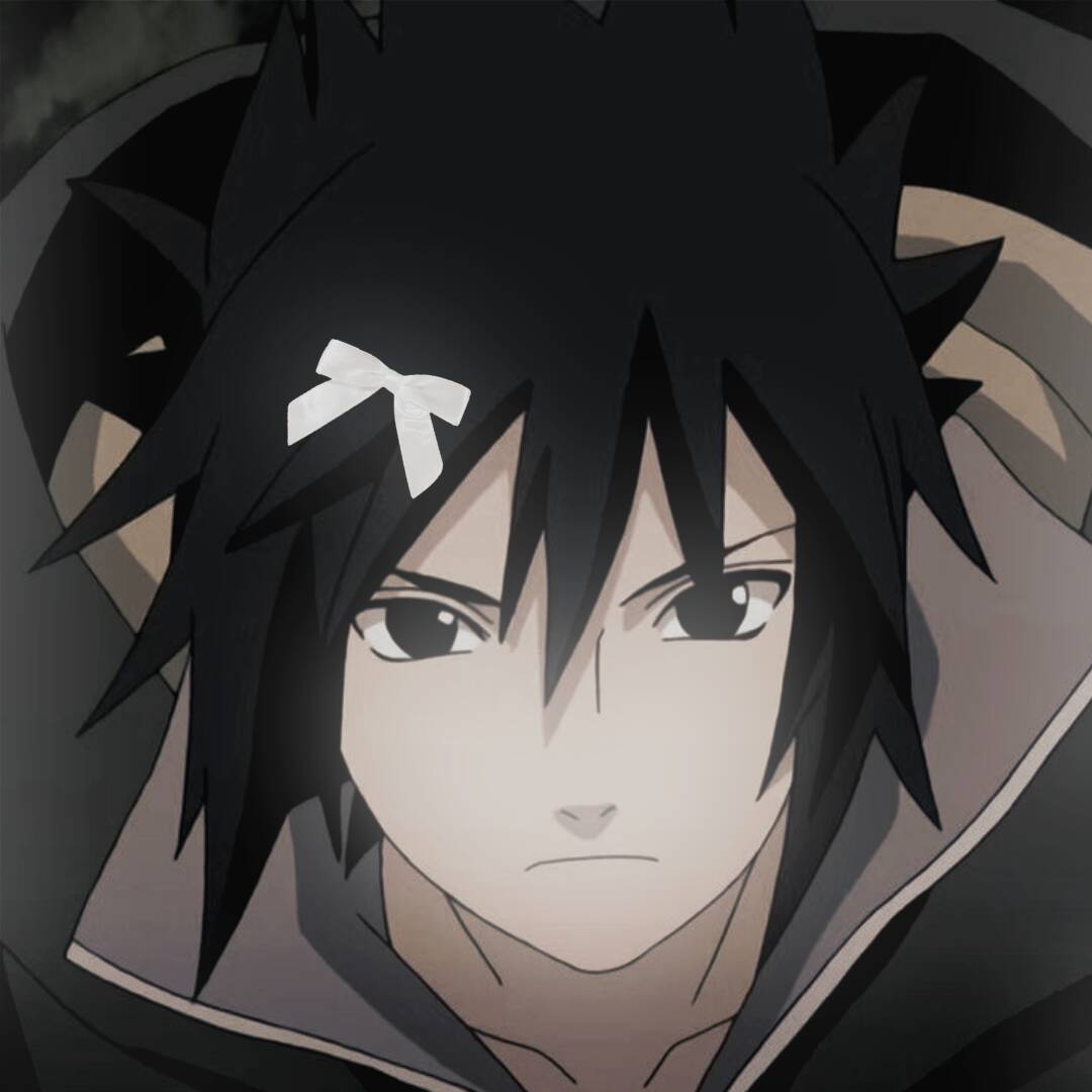 Dark Style Naruto Pfp Profile Picture with White Ribbon