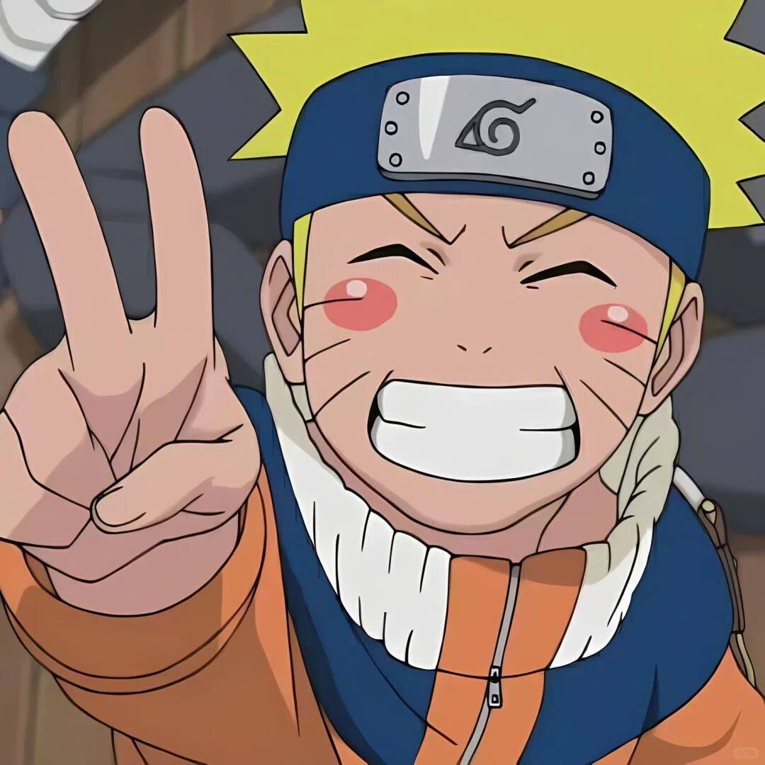 Naruto's Pfp Profile Picture Making Peace Sign and Smiling