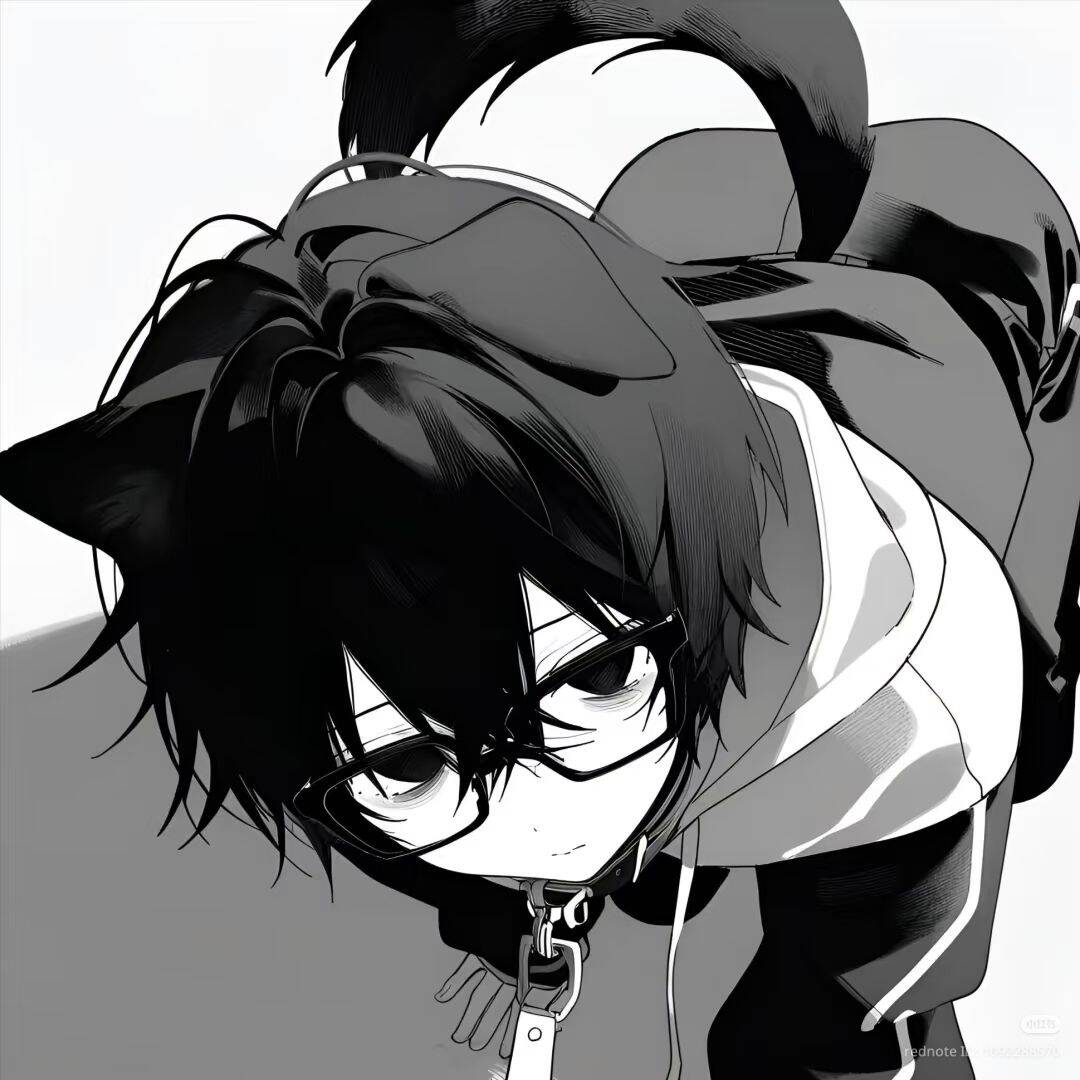 Foto de perfil de Femboy con orejas de gato y gafas