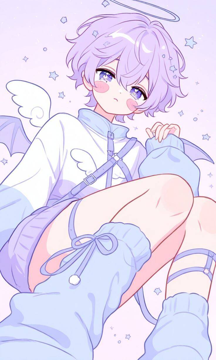 Foto de Perfil de Femboy com Asas de Anjo