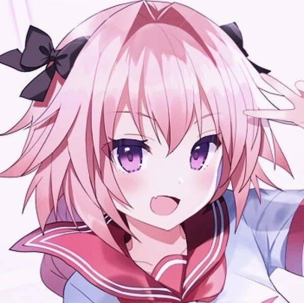 Foto de Perfil de Femboy com Cabelo Rosa e Laço