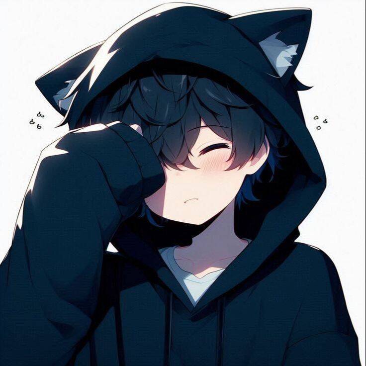 Foto de Perfil de Femboy com Capuz de Orelhas de Gato