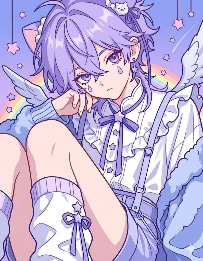 Foto de Perfil de Femboy com Orelhas de Gato e Estilo Kawaii