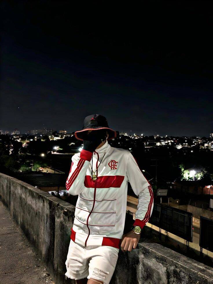Pfp Profile Picture Cool with Flamengo Shirt at Night