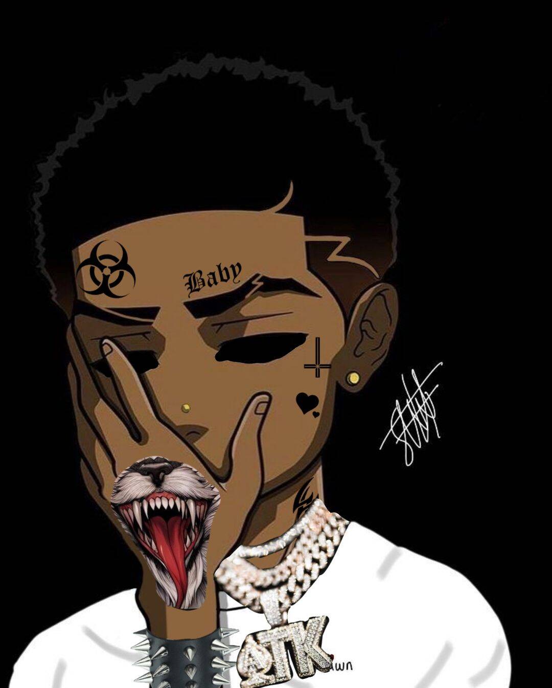 Pfp Profile Picture Cool with Tattoo and Chain