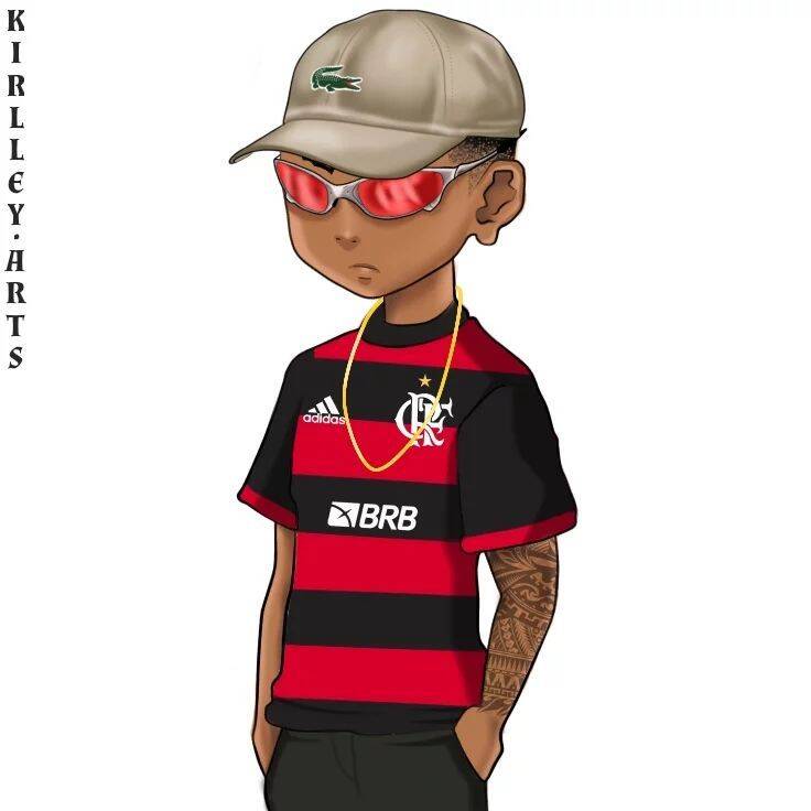 Pfp Profile Picture Cool with Flamengo Shirt and Stylish Glasses