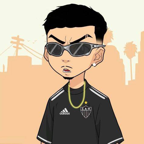 Pfp Profile Picture of cub with Atlético Mineiro shirt and sunglasses