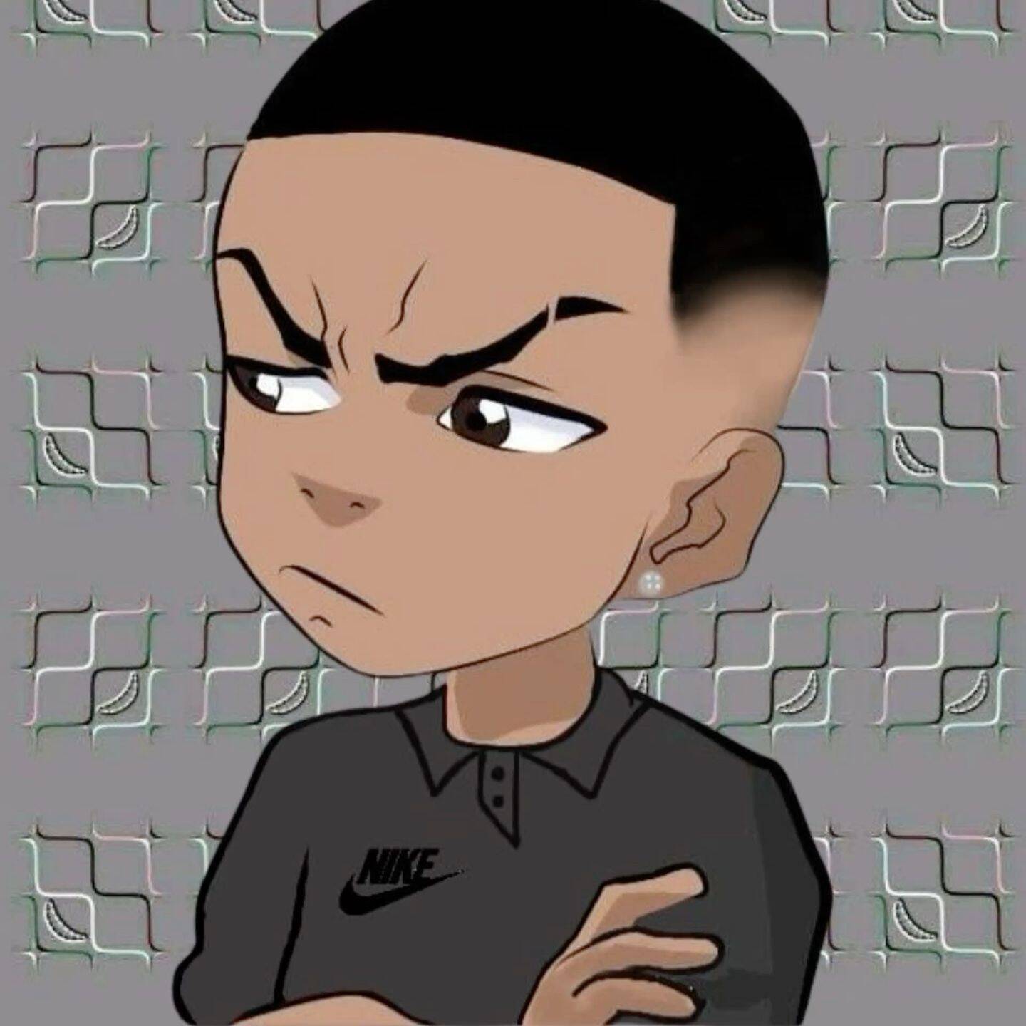 Pfp Profile Picture of a Kid with Design Style and Nike Shirt
