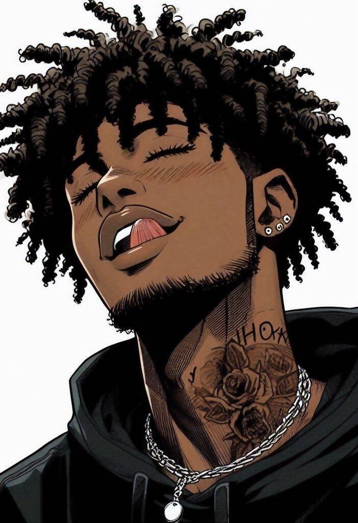 Pfp Profile Picture Cool Style Drawing with Curly Hair