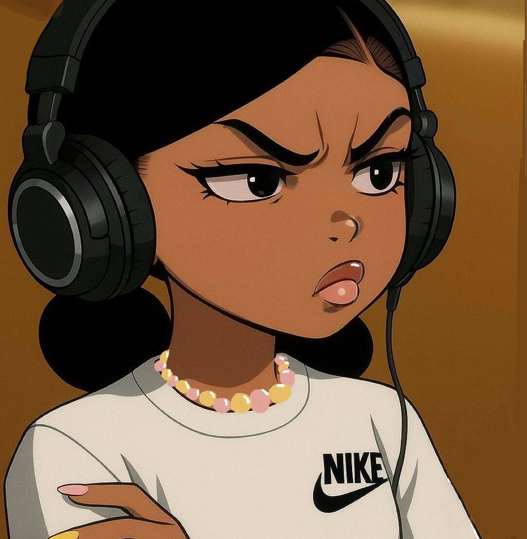 Pfp Profile Picture Cool with Headphones and Nike T-Shirt