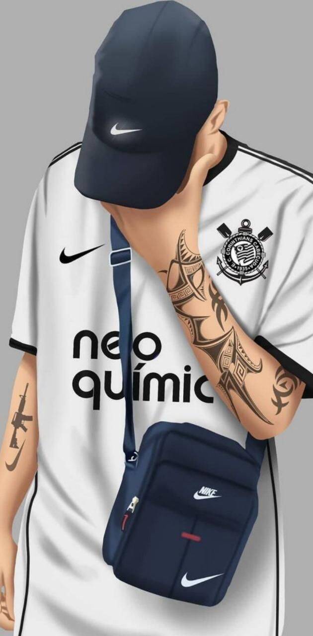 Pfp Profile Picture of child with Corinthians shirt and tattoos