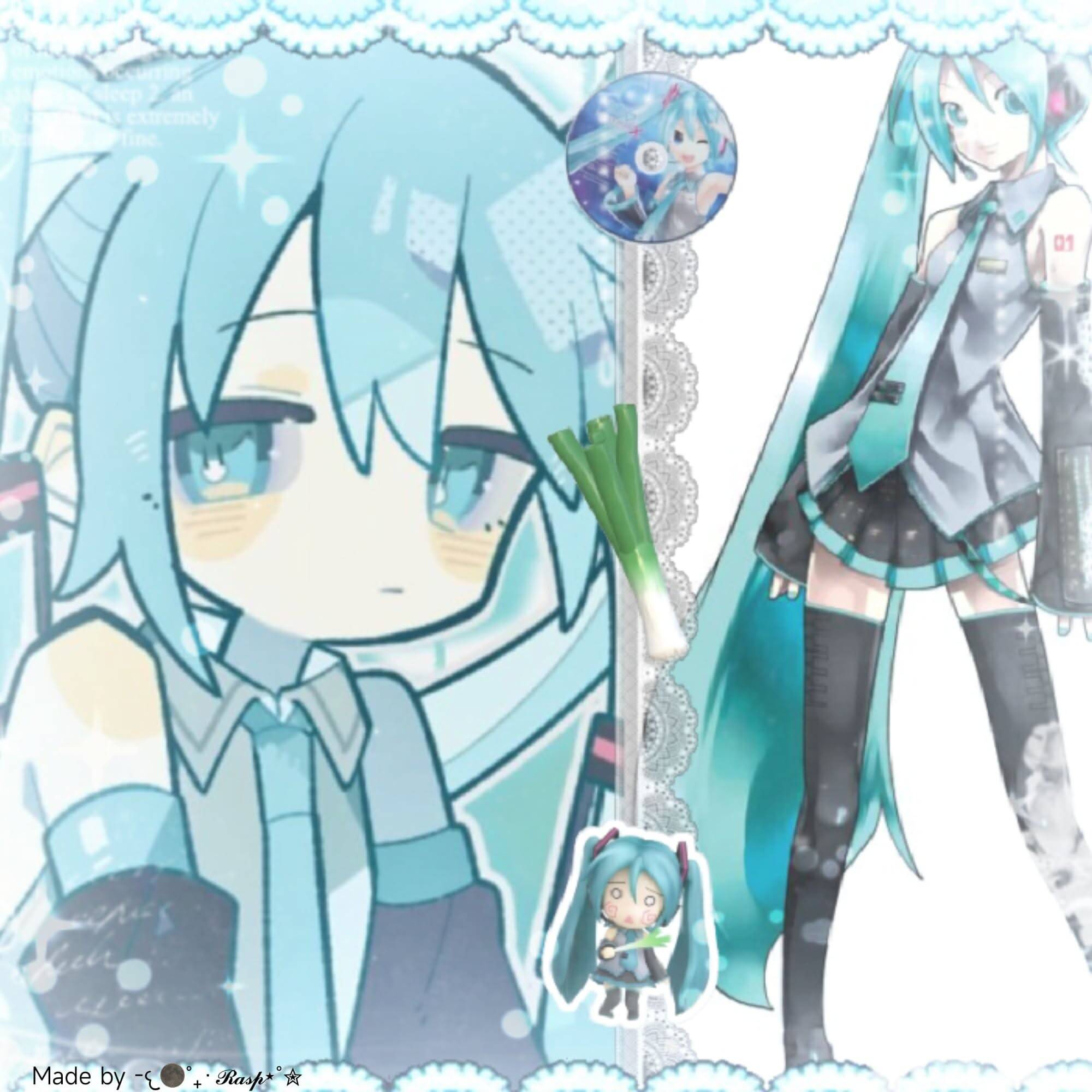 Foto de Perfil da Hatsune Miku com Cabelo Azul e Estilo Kawaii