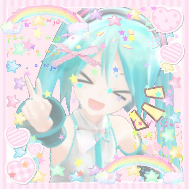Foto de Perfil da Hatsune Miku com Cabelo Azul e Estilo Kawaii