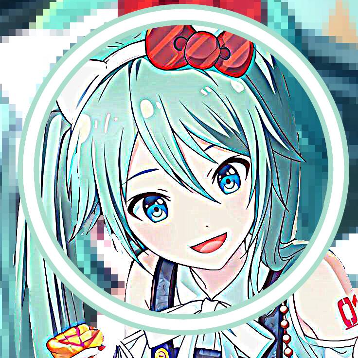 Foto de Perfil da Hatsune Miku com Laço Vermelho