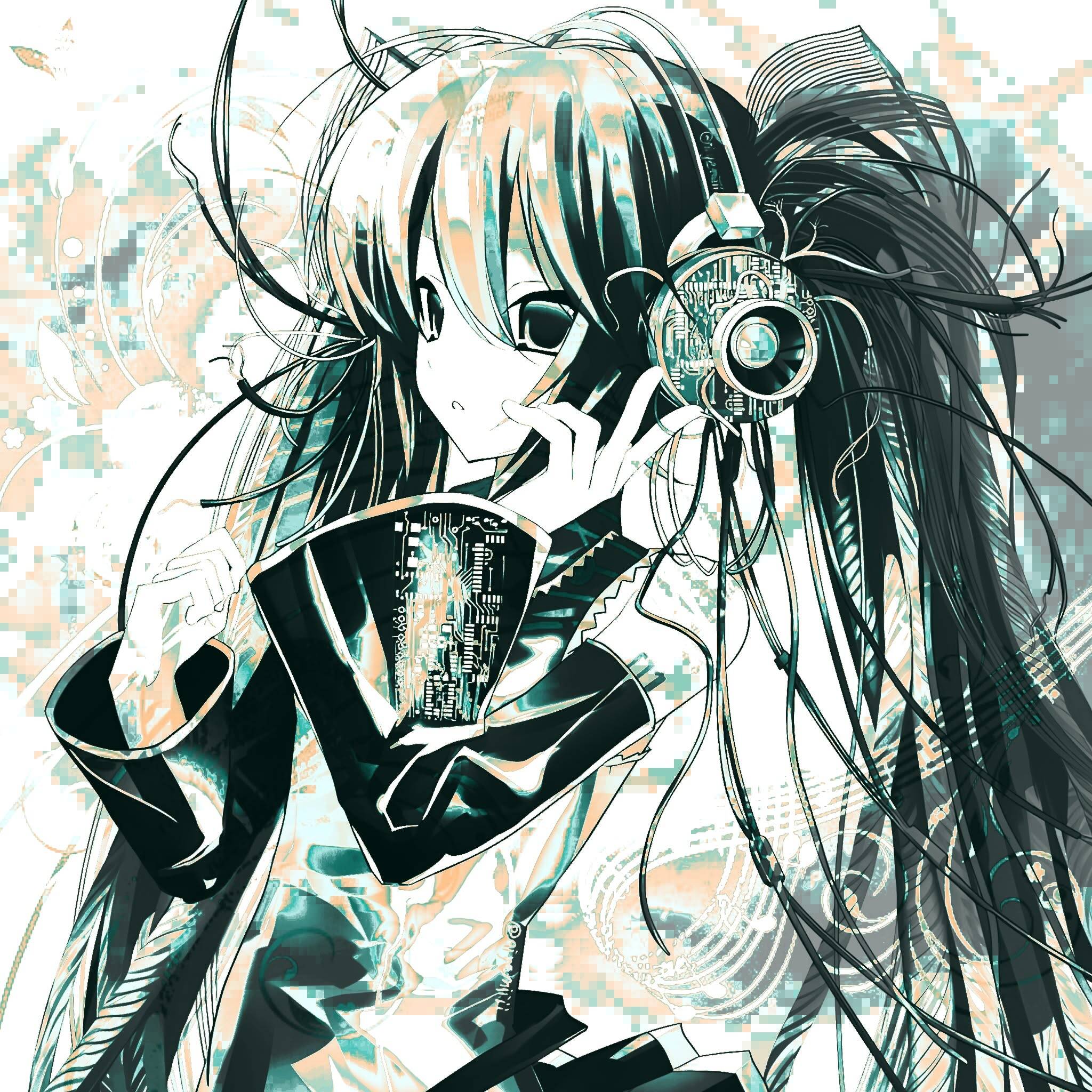 Foto de Perfil da Hatsune Miku com Fones de Ouvido