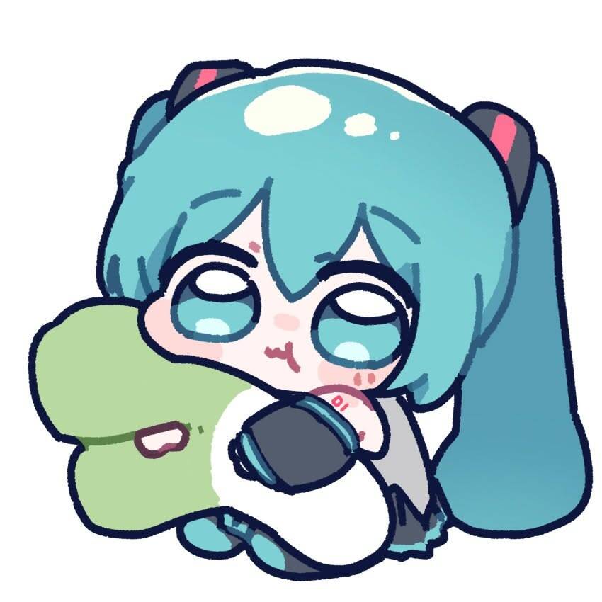 Foto de Perfil da Hatsune Miku Kawaii com Pelúcia