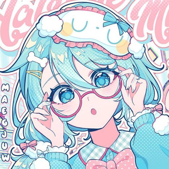 Foto de Perfil da Hatsune Miku com Óculos e Cabelo Azul