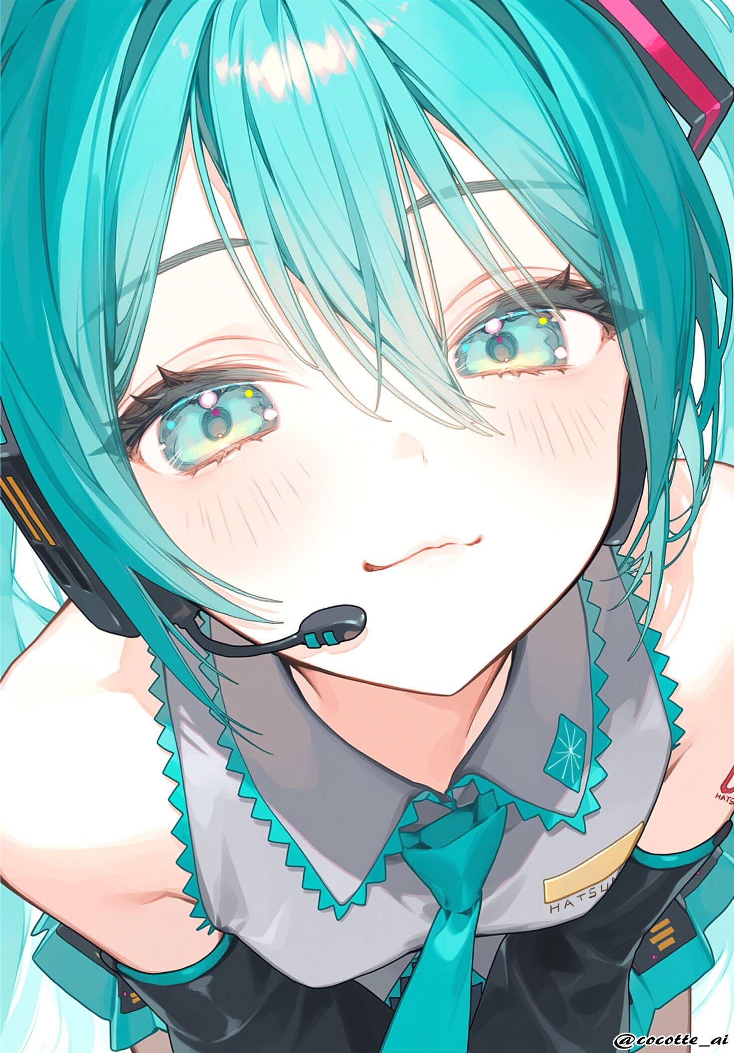 Pfp Profile Picture of Hatsune Miku with Blue Hair and Headphones