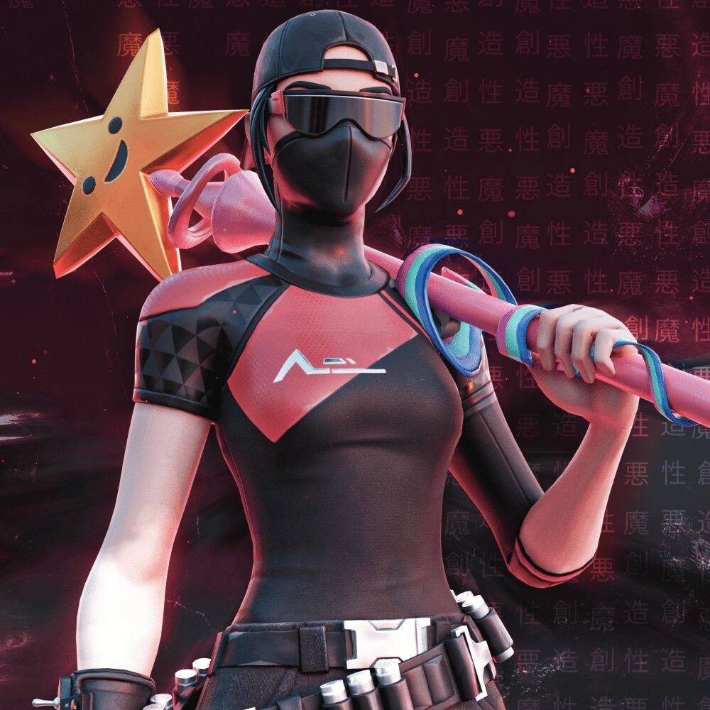 Foto de Perfil de Fortnite com Skin Estilosa e Picareta Brilhante