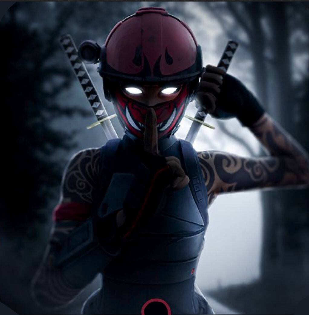 Foto de Perfil de Fortnite do Tryhard com Máscara e Espadas