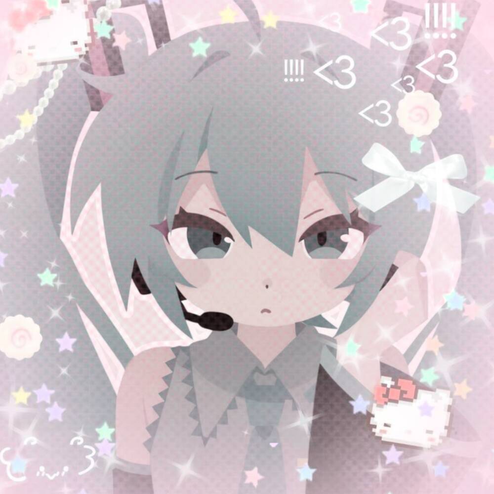 Pfp Profile Picture of Hatsune Miku with Blue Hair and Microphone