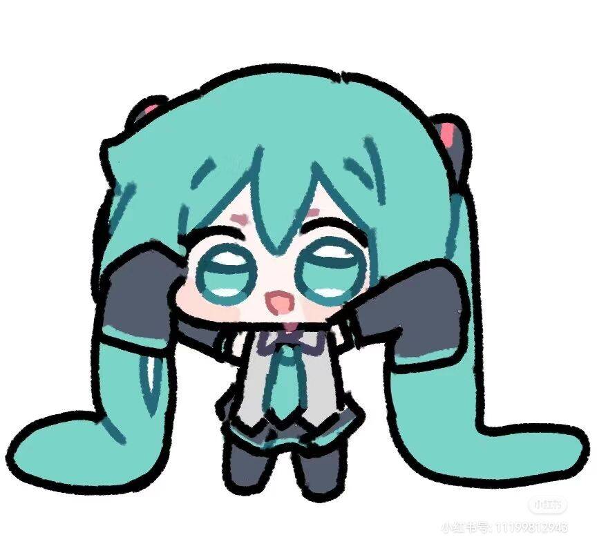 Pfp Profile Picture of Kawaii Hatsune Miku with Blue Hair