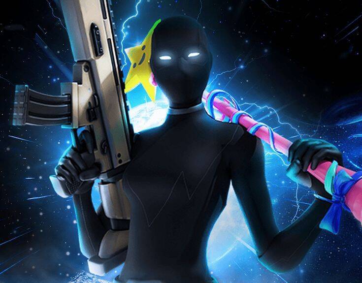 Foto de Perfil de Fortnite com Skin de Guerreiro e Arma Poderosa